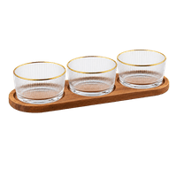 Schalenset mit Goldrand 4 teilig