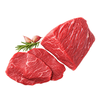 Sliced beef schnitzel meat