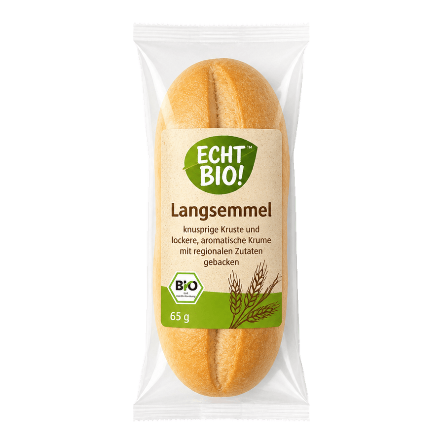 ECHT BIO! Long roll – crispy crust and light, aromatic crumb, baked with regional ingredients