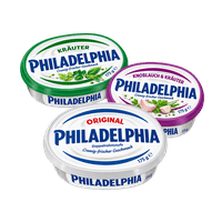 PHILADELPHIA Cream cheese, various varieties, non-vegan