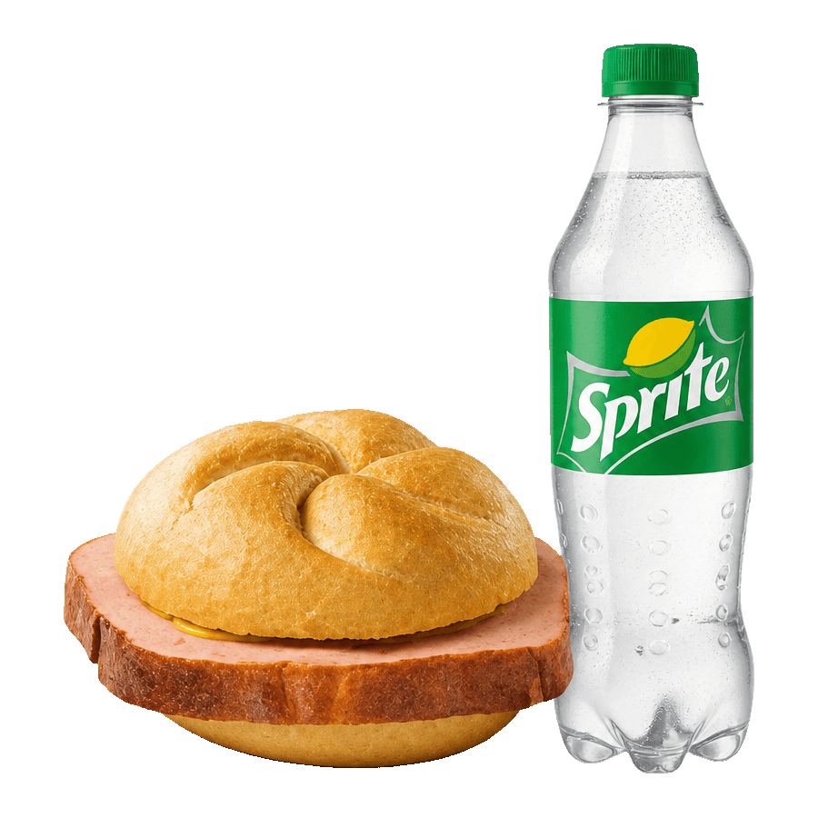 COMBO OFFER Leberkässemmel with Cola, Fanta, Sprite
