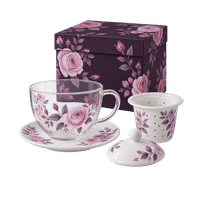Tee-Set TEA FOR ONE Rosenblüten