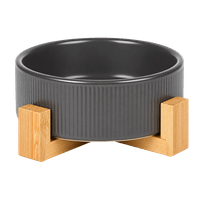 Pet bowl with bamboo stand 15 x 4.5 cm