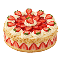 Eper-vanília torta 22 cm