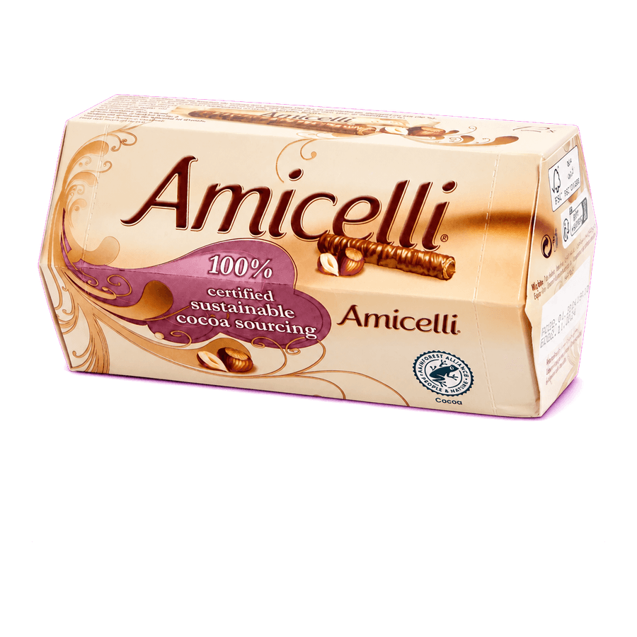 Amicelli diós-csokoládés gofritekercs