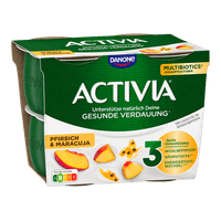 Activia Yogurt with cereals or Peach-Passionfruit