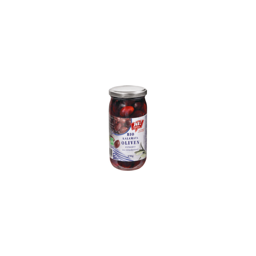 Ja! Natürlich organic Kalamata olives or olive mix, Mediterranean herbs