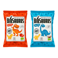 Bio Saurus snacks Sea Salt or Ketchup