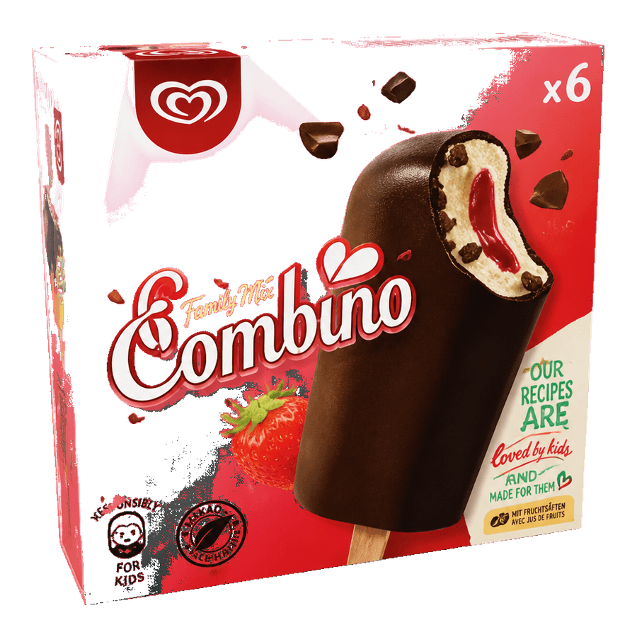 ESKIMO 6 Family Mix, 6 Strawberry Calippo, 8 Kids Mix, 12 Solero Bonbon, 4 Solero Strawberry Twister or 4 Twister Firenze