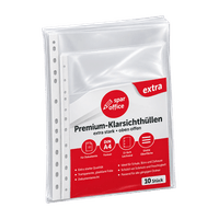 SPAR office Premium clear sleeves extra 10 pieces