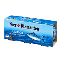 Vier Diamanten Thunfisch in Sonnenblumenöl