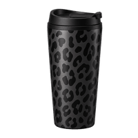 Trendshop Kaffeebecher LEOPARD schwarz