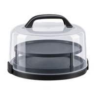 rotho Tortenglocke FRESH XL mit Trays schwarz