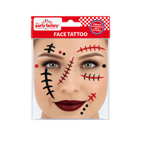 Party Factory Face tattoo
