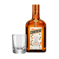Cointreau Orange liqueur with glass