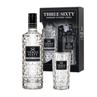 Three Sixty Vodka with glass