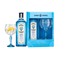 Bombay Sapphire London Dry Gin with glass