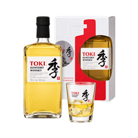 Toki whisky with glass