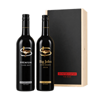 Scheiblhofer Big John Cuvée Reserve 2024 és Premium Cuvée 2025 fa díszdobozban