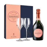 Laurent Perrier Cuvée Rosé Champagne két pohárral