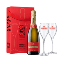 Piper Heidsieck Brut Champagner iki kadehle