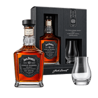 Jack Daniel's Single Barrel whiskey with nosing glass