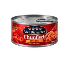 Vier Diamanten Tuna: piquant, sweet-sour, spicy or in tomato sauce