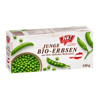 Ja! Natürlich Junge Bio-Erbsen tiefgekühlt