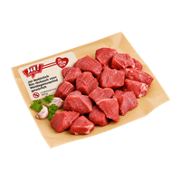 Ja! Natürlich Bio-Gulasch vom Weidegenussrind gewürfelt