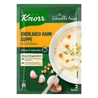 Knorr Die Schnelle Feine Knoblauch-Rahm Suppe mit Croûtons 2 Teller 0 null