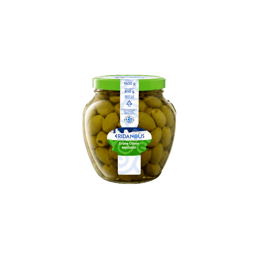 ERIDANOUS pitted green olives