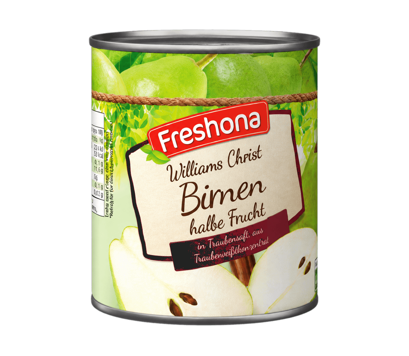 FRESHONA Pear halves in grape juice