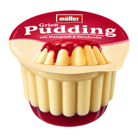 Müller Pudding mit Sosse