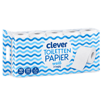 clever Toilettenpapier weiß 3-lagig
