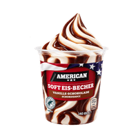 AMERICAN soft-serve cup, vanilla-chocolate