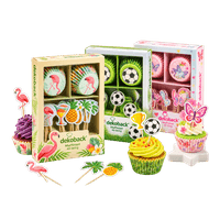 Dekoback Muffinset 48-teilig 24 Förmchen und 24 Picker