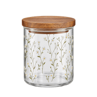 Trendshop Vorratsglas Design Blumen 500 ml