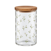 Trendshop Vorratsglas Design Blumen 1.000 ml