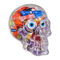 Hultén skull with sweets