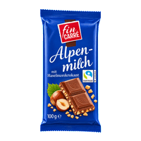 Fin Carré Chocolate bar milk or with chopped nuts