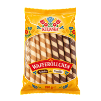 Kuljanka waffle rolls, chocolate or vanilla