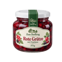 Zum Dorfkrug rižin puding, griz puding ili crvena voćna kaša