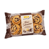 BILLA immer gut Mini swirls with cream filling and chocolate pieces