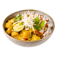 SÜSSKARTOFFEL-KICHERERBSEN-CURRY auf Basmatireis