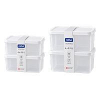 Rotho Gefrierdosen Set Domino 4 x 0.5 l