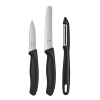 Victorinox 3-teiliges Gemüsemesser-Set mit Schäler SWISS CLASSIC schwarz