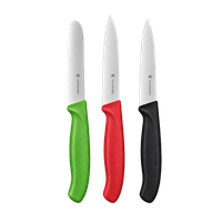Victorinox 3-teiliges Gemüsemesser-Set SWISS CLASSIC schwarz, rot, grün