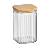zeller Vorratsglas RILLEN viereckig L 10 × B 10 × H 15 cm 1.150 ml