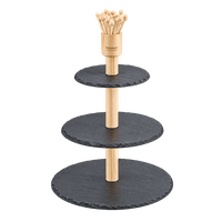 westmark 3-stufige Etagere inkl. 100 Mini- Fingerfood-Sticks TAPAS + FRIENDS