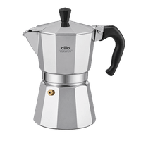 cilio Espressokocher CLASSICO silber 6 Tassen